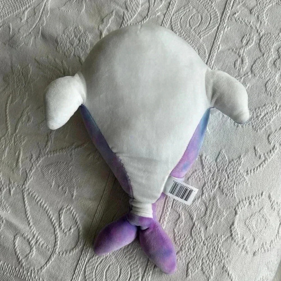 Squishmallows Hallie The Narwhal Galaxy Tie Dye 8” Kellytoy Purple Blue - Picture 5 of 9